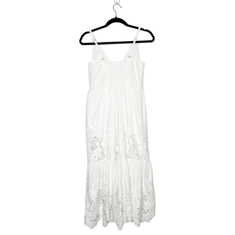 REVOLVE Generation Love Pippa Embroidered Poplin Midi Dress Women's White Small - Picture 3 of 5